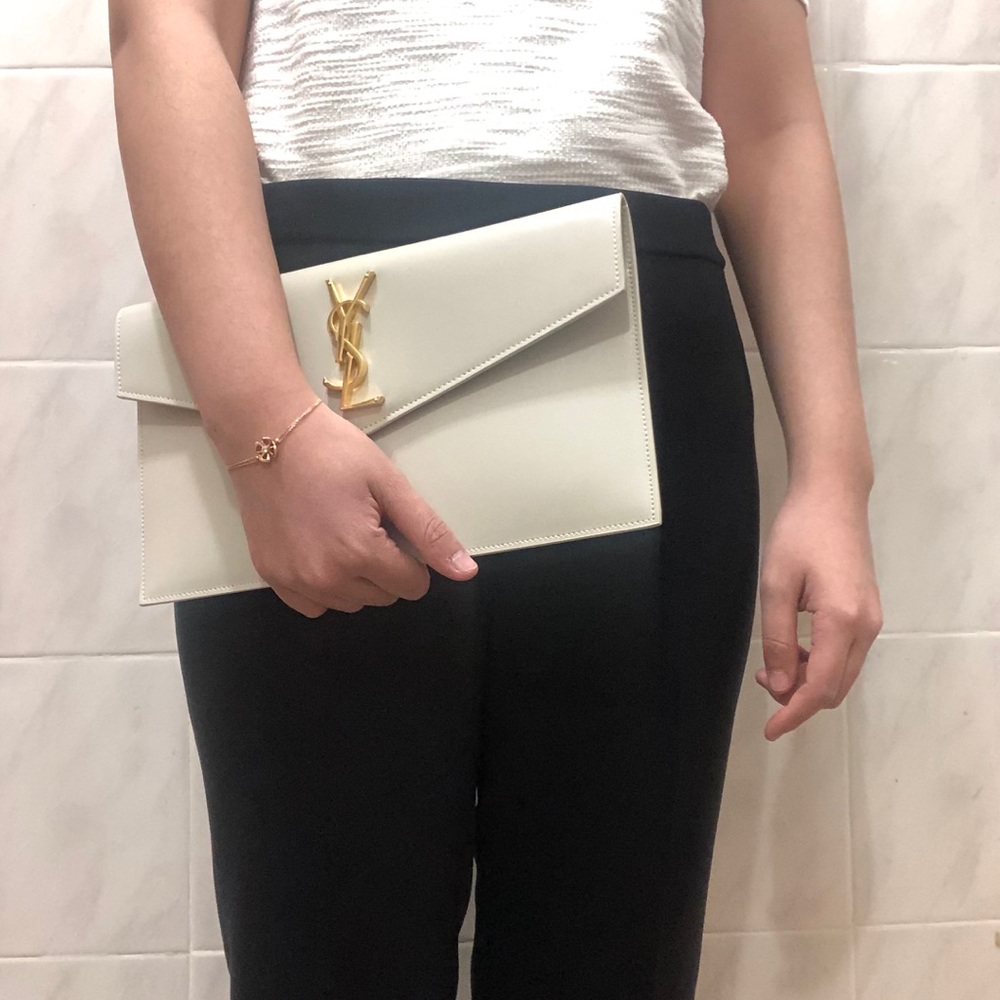 YSL Uptown Clutch - Smooth Leather & Gold Hardware - Picture 6 of 7